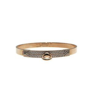Hermès Collier de Chien Rose Gold Diamond Bracelet Size SH
